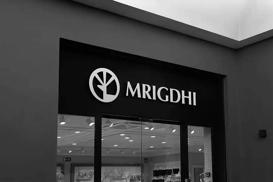 Mrigdhi brand name, logo and brand identity design system created by The Branvetica design studio