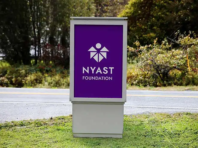 Nyast Foundation logo and brand identity design system created by The Branvetica design studio